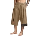 thumbnail image 3 of Men’s Casual Loose Linen Shorts Japanese Traditional Asian Style Bottoms, 3 of 5