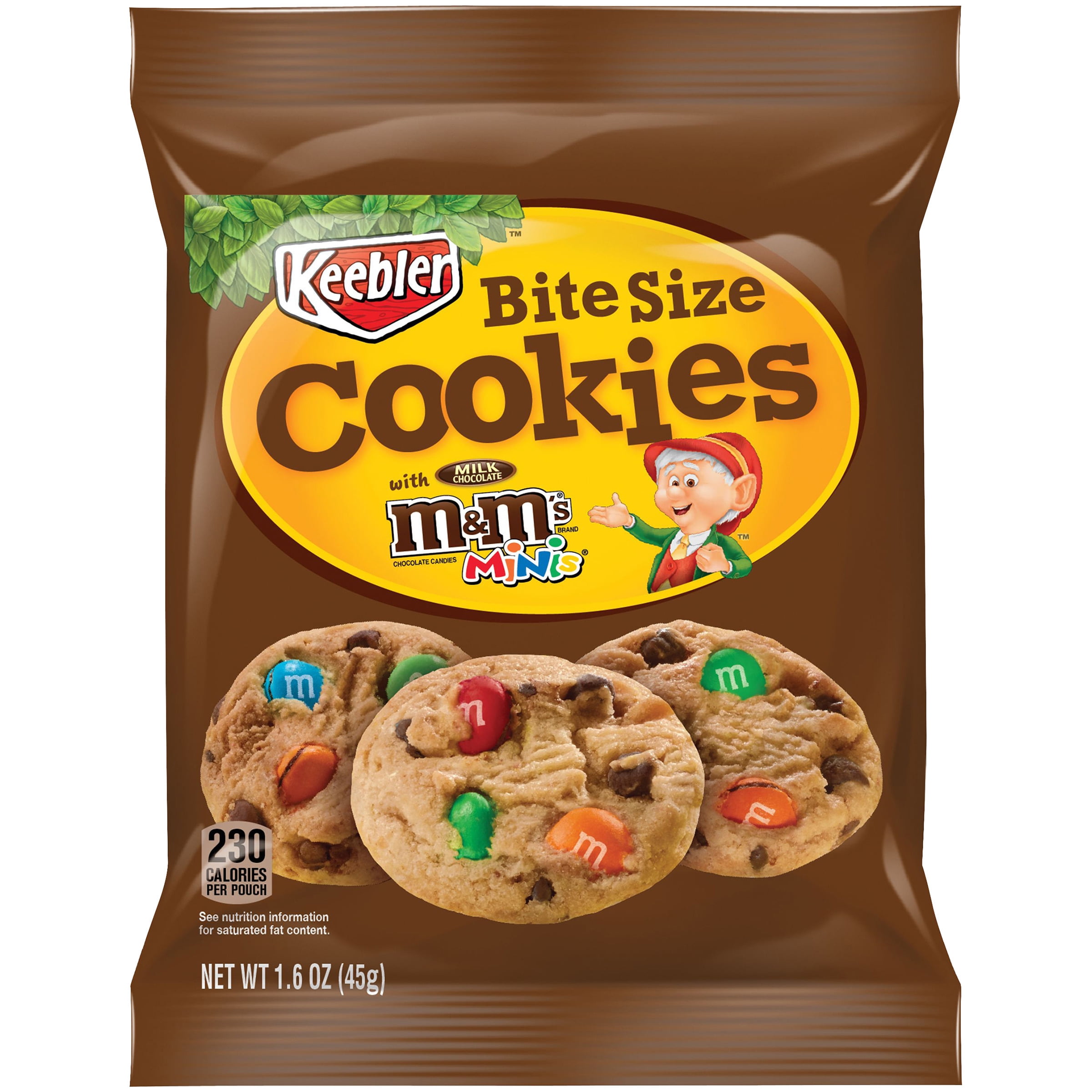 Keebler Caddies Bite Size Milk Chocolate Cookies Minis, 1.6 oz, 30 Count