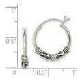 thumbnail image 2 of 925 Sterling Silver Oxidized Antiqued Hoop Earrings 18x16mm Wide 2mm Thick Hoop Earring for Women, 2 of 2