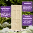 thumbnail image 6 of 36" x 80" 6 Panel Door Slab Interior Pine Solid Wood Pantry Door With Jamb/Door Seal Strip, 6 of 8