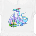 thumbnail image 4 of Inktastic Blue Easter Dragon with Painted Eggs Girls Toddler Dress, 4 of 5