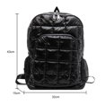 thumbnail image 3 of Bolsa Mochila escolar informal acolchada de algodón Mochila femenina acolchada para invierno (negro) Ehuebsd Para Estrenar, 3 of 9
