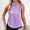 Purple, variant on Women's Tennis Tanks Elegant Silk Satin Sleeveless Neck Top for Summer Lightweight Curved Casual Dressy Blouse without Sleeves Green XL