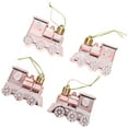 thumbnail image 5 of 4pcs Pendientes de árbol de Navidad encantadores Cachuelas de decoración de tren de dibujos animados pequeños, 5 of 5
