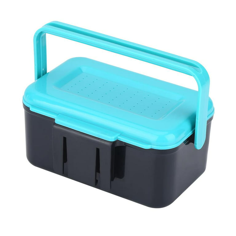 Portable Durable Plastic Fishing Bait Holder Box Worm Earthworm Lure  Storage Case with Clip, Fishing Tackle Box, Fishing Worm Box 