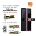 thumbnail image 2 of Door Lock, Biometric Finrprint Door Locks Smart Lock Tuya App Remote Unlocking Keyless Lock Digital Electronic Door Lock ,Easy to Install, 2 of 7