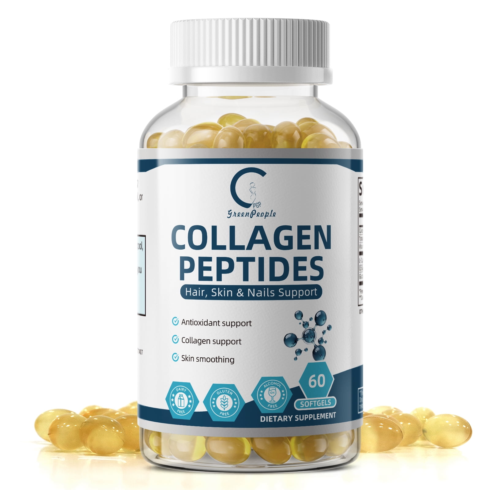 Multi Collagen Capsules with Biotin & Vitamin C - 5 Types (I, II, III, V, X) - 60 Capsules