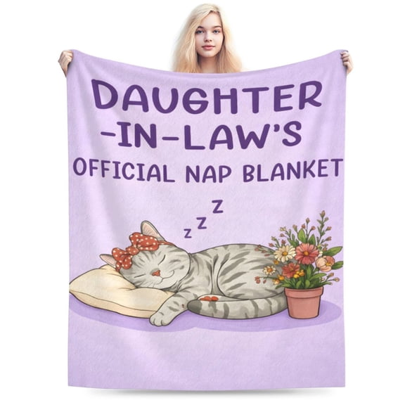Daughter in Law Gifts Daughter in Law Birthday Gifts from Mother Future DIL Gifts Funny Wedding, Birthday, Valentines, Mother's Day for Daughters-in-Law Blanket 50x40
