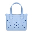 thumbnail image 4 of Time and Tru Women's Lightweight Mini Beach Tote Bag, Light Blue, 4 of 5