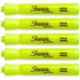 thumbnail image 2 of Sharpie Tank Style Highlighters, Fluorescent Yellow Ink, Chisel Tip, Yellow Barrel, 5/Pack, 2 of 6