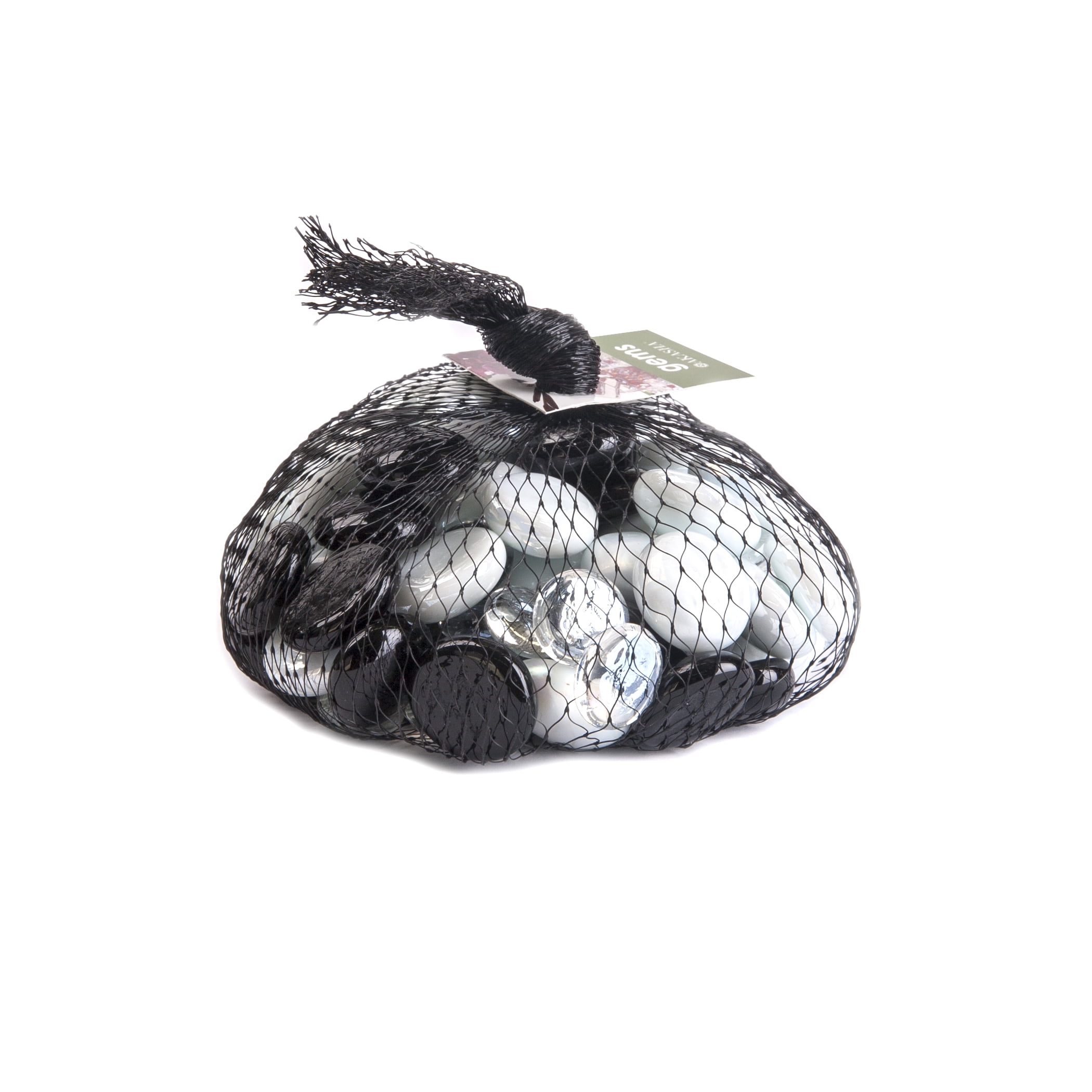 Panacea Products Decorative Black & White Glass Gems 12 oz. Bag