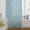 thumbnail image 5 of Spring Flowers Sheer Curtains 54" Long, Pink Yellow Wildflowers Pastoral Botanical Blue Light Filering Curtains, Breathable Simi Curtain Privacy Drapes for Kitchen Bathroom Small Window Treatment, 5 of 9