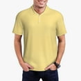 thumbnail image 1 of Fotbe Yellow Gingham Camiseta Polo de Golf para Hombre con Estampado – Camisa Deportiva Transpirable con Cuello Abotonado-X-Large, 1 of 6