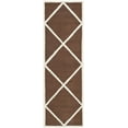 thumbnail image 2 of SAFAVIEH Cambridge Kennedy Geometric Wool Runner Rug, Dark Brown/Ivory, 2'6" x 8', 2 of 6