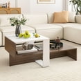 thumbnail image 4 of Costway 2-Tier Geometric Coffee Table Center Table with Storage Shelves Home Modern, 4 of 9