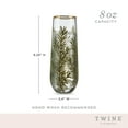 thumbnail image 4 of Twine Woodland Stemless Champagne Flutes, Wedding Gifts, Party 8oz Set of 2, 4 of 7
