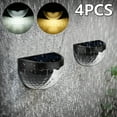 thumbnail image 1 of Solar Fence Post Lights Wall Mount Decorative Deck Lighting Black 4 Pack, 1 of 10