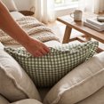 thumbnail image 5 of Leodye 1PCS Plaid Throw Pillow Cover, Checkered Cushion Case with Fringe for Sofa, Couch and Bed Home Interior Decoration -17.7*17.7IN, 5 of 7
