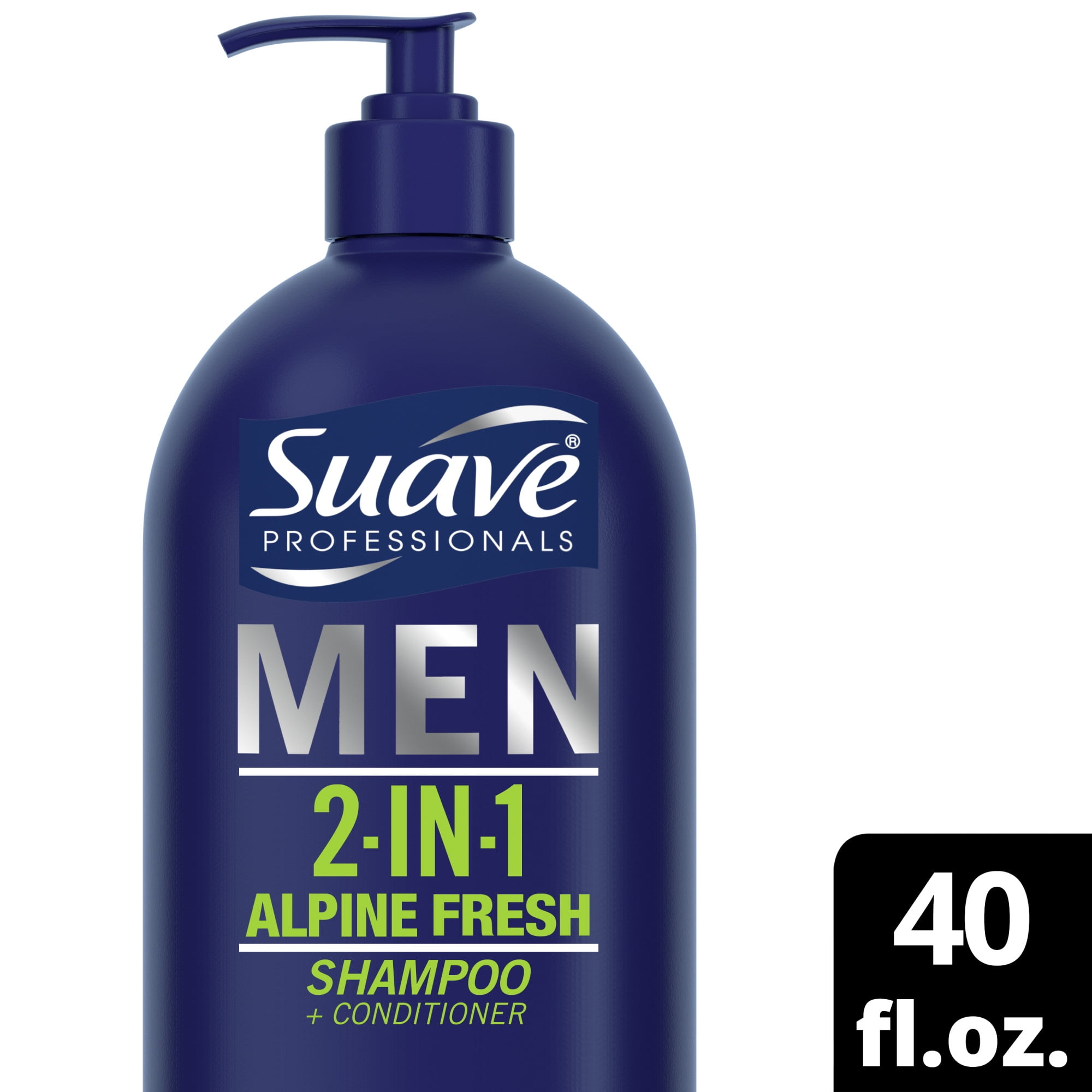 Suave Men Moisturizing 2 in 1 Shampoo Plus Conditioner with Alpine