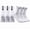 White, variant on 3 Pair Men’s Cotton Sports Socks, Mid Crew Athletic Training Socks, TIKA