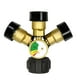 thumbnail image 1 of 3 Vías Dividida 4 Vías Con Conector de Medidor Adaptador de Conexión Del Tanque de Gas Propano Irfora Cabeza de la conversión del tanque de, 1 of 6
