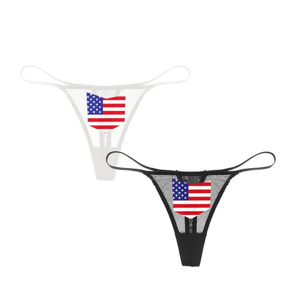 US Fishing Flag Women's Sexy Thong Comfy G-String Panties Trendy T-Back  Underwear S : : Clothing, Shoes & Accessories