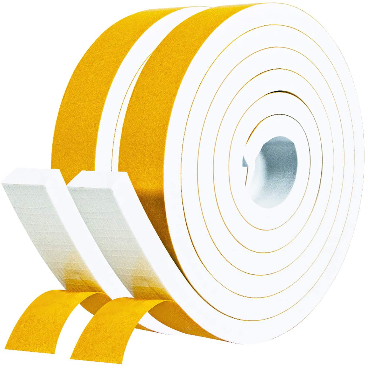 Foam Strips with Adhesive, 1 Inch Wide X 1 Inch Thick, Neoprene