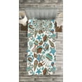 thumbnail image 3 of Ambesonne Medusa Quilted Bedspread Set 2 Pcs, Crabs Octopus Shells Sea, Twin Size, Turquoise Brown, 3 of 3
