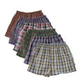 thumbnail image 6 of Mens Boxers Shorts with Elastic Waistband Underwear Functional Button Fly Cotton Panties Casual Sleep Underpants, 6 of 9