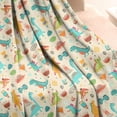 thumbnail image 4 of Colorful Cartoon Dinosaurs Plants Pattern Blanket,Comfortable Soft Lamb Wool Throw Blanket,All Season,Warm Lightweight Blankets for Sofa Bed Couch Living Room Chair,50"x60", 4 of 4
