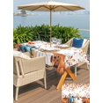 thumbnail image 4 of Outdoor Tablecloth with Umbrella Hole and Zipper, Orange Blue Fall Rectangle Table Cloth 60x102 Inch Waterproof Tablecloth, Thanksgiving Maple Leaf Autumn Picnic Table Cover for Patio Camping, 4 of 7