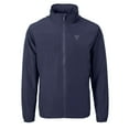 thumbnail image 2 of Men's Cutter & Buck  Navy Villanova Wildcats Big & Tall Charter Eco Knit Recycled Full-Zip Jacket, 2 of 3