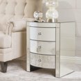 thumbnail image 1 of Noble House Lilah Mirrored Three-Drawer Side Table, 1 of 5