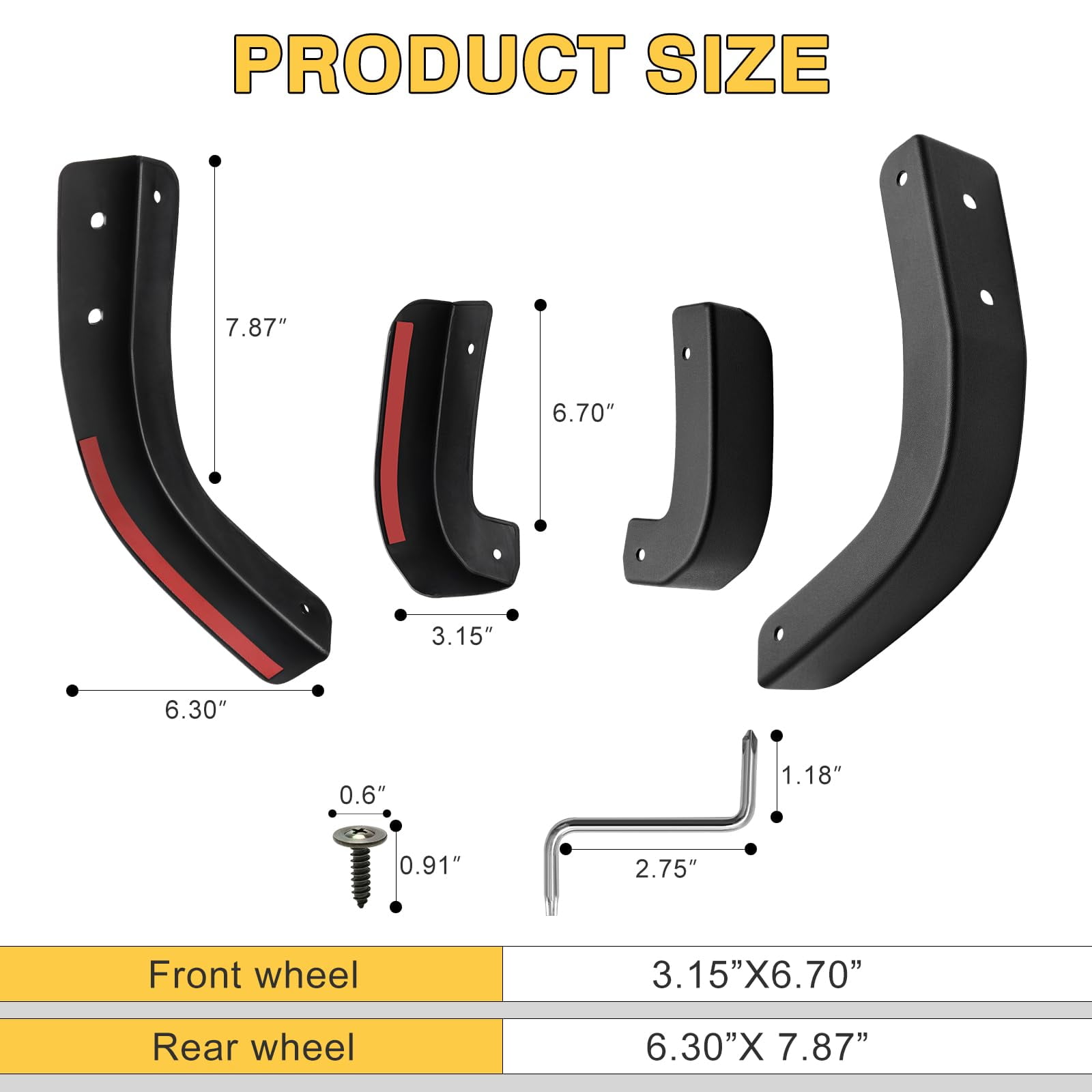 Mud Flap Delete for 2019-2025 Chevy Silverado 1500-13002 Mud Guards Compatible with Chevrolet Silverado 1500 Accessories Front & Rear Mudflap Replacement Kit