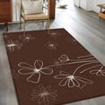 thumbnail image 2 of Area Rugs 2.7'x5', Brown Carpet for Living Room Bedroom Dining Room, Spring Flora Throw Kitchen Rugs Non Slip Washable Rectangle Indoor Outdoor Rugs, 2 of 8
