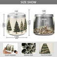 thumbnail image 2 of Yayeee Ashtray with Lid for Cigarette Smokeless Stainless Steel Home Ash Holder, Cartoon Christmas Trees, 2 of 7