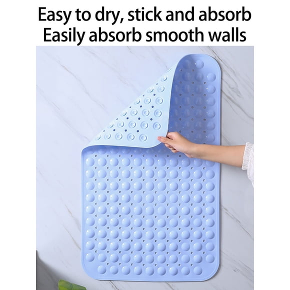 Uuiauoio Non-Slip Bath Mat with Suction Cups, Shower Tub Floor Grip Pad for Bathtub, Toilet, Bathroom Safety, Quick Drain Waterproof Mat for Anti-Slip Protection