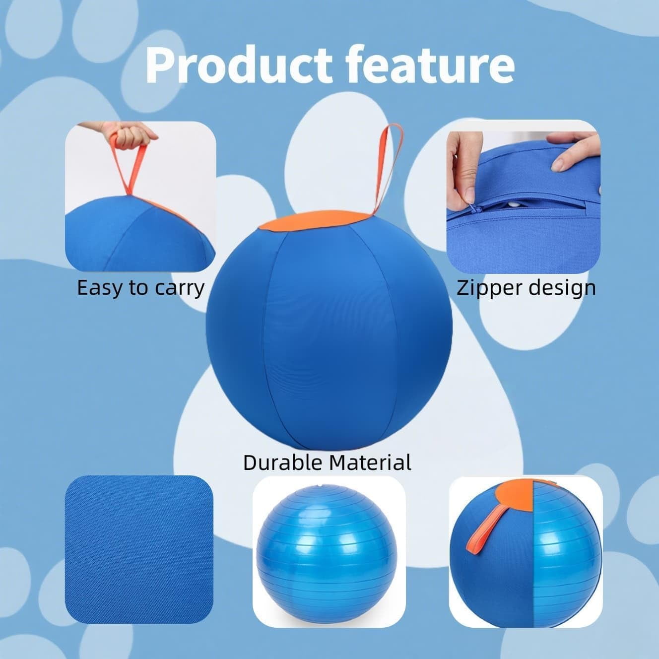 18" Herding Ball for Dogs – Durable Interactive Bounce Ball for Herding Training, Agility Equipment, Suitable for Australian Shepherds, German Shepherds, and Collies