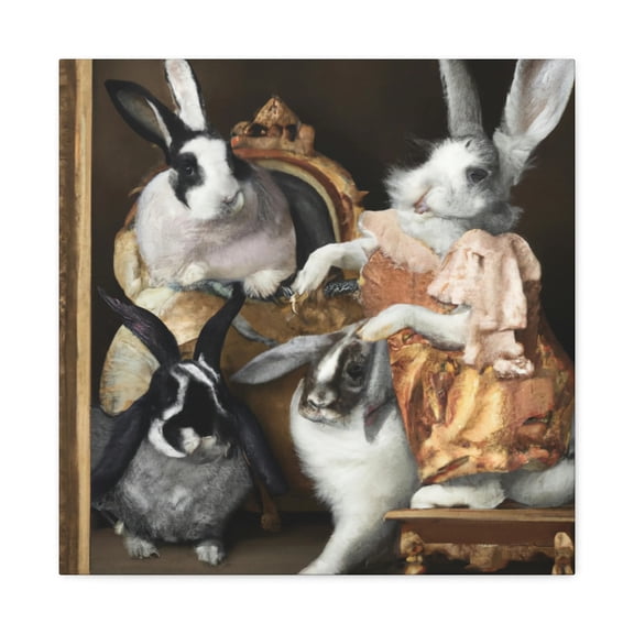 Rabbits in Renaissance Period - Canvas