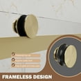 thumbnail image 5 of Frameless Sliding Shower Door 56-60" W x 76" H, 5/16" (8mm) Clear Nano Tempered Glass, Bypass Bathroom Shower Glass Doors with Stainless Steel Hardware, Easy to Clean Gold, 5 of 11