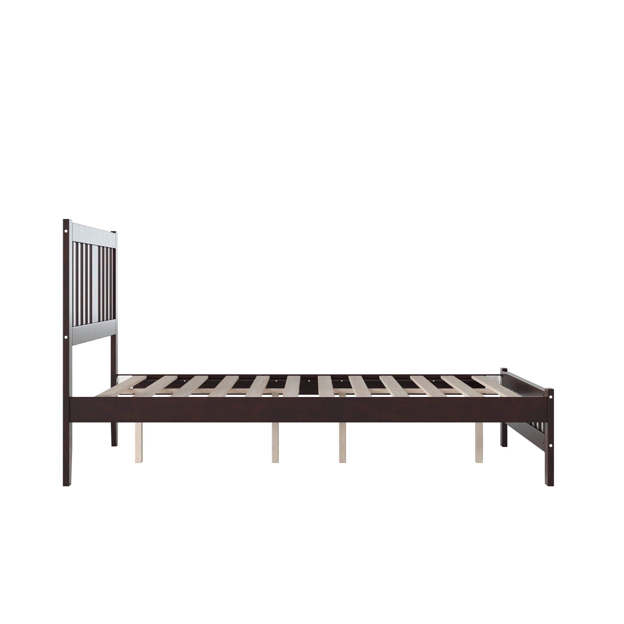 AFI Tahoe 14" Full Wood Platform Bed with Slatted Headboard and Footboard, Espresso