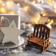 thumbnail image 1 of pstuiky Miniatura navideña europea de madera vintage, mecedora, silla de tela pequeña, muñeco, mueble en miniatura, accesorio, colgante, modelo, 1 of 6