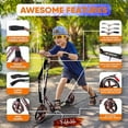 thumbnail image 2 of Hurtle Scooter – Scooter for Teenager – Kick Scooter – 2 Wheel Scooter with Adjustable T-Bar Handlebar – Folding Adult Kick Scooter with Alloy Anti-Slip Deck with ‎1 Pounds limit weight, 2 of 5