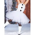 thumbnail image 4 of BemeyourBBs Toddler Kids Girl Snowman Costume Halloween Christmas Dress Up Costume Cute Sleeveless Button Front Tulle Dress Christmas Outfits, 4 of 8
