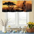 thumbnail image 6 of Valances for Windows African Black Women Rod Pocket Short Curtain for Bathroom Living Room Bedroom Farmhouse Deer Sunset Landscape 1 Panel 42x12in, 6 of 9
