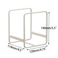 thumbnail image 2 of 2 UNIDS Soportes De Placa Organizador De Almacenamiento De Platos De Metal Estante De Exhibición Para Gabinete Mostrador Y Armario - Blanco Pequeño, 2 of 5
