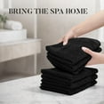 thumbnail image 4 of RIVERSIDE 12 Pack Cotton Face Towels 12x12 Ultra Soft & Absorbent Wash Cloths for Gym and Spa - Black, 4 of 9