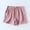 Pink, variant on Women Casual Cotton Linen Shorts Elastic High Waisted Drawstring Wide Leg Short Summer Beach Shorts with Pocket