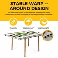thumbnail image 4 of Rustic Home Table Cloths for 6 Foot Rectangle Tables, Eucalyptus Leaves Floral Beige Buffalo Plaid Patio Waterproof Elastic Fitted Tablecloths, Washable Rectangular Table Cover for Camping, 4 of 8