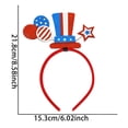 thumbnail image 3 of Independence Day Hair Bands Party Decorations Colour Stripe Headbands Flag Headbands, 3 of 6